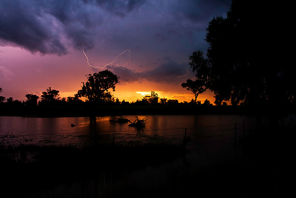 Sunset Lightning