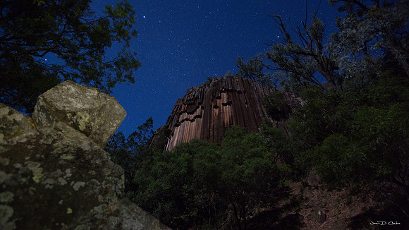 Sawn Rocks at night signed